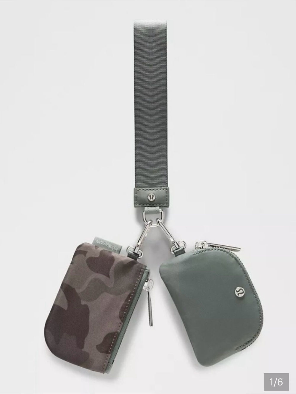 NWT Lululemon Dual Pouch Key Strap in Olive & Camo